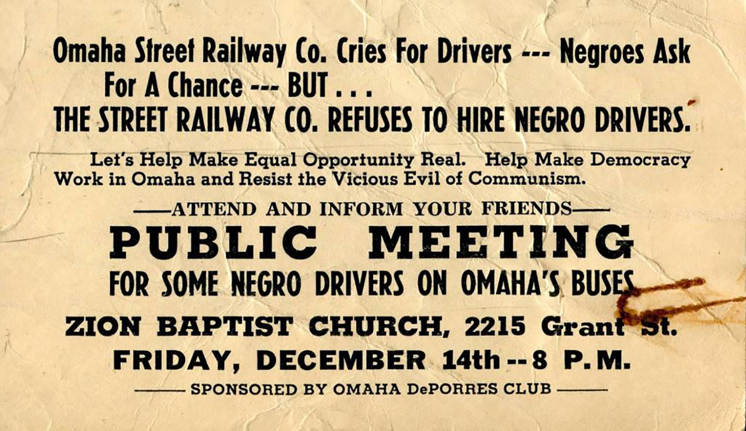 9-1 Omaha Bus Boycott poster 1